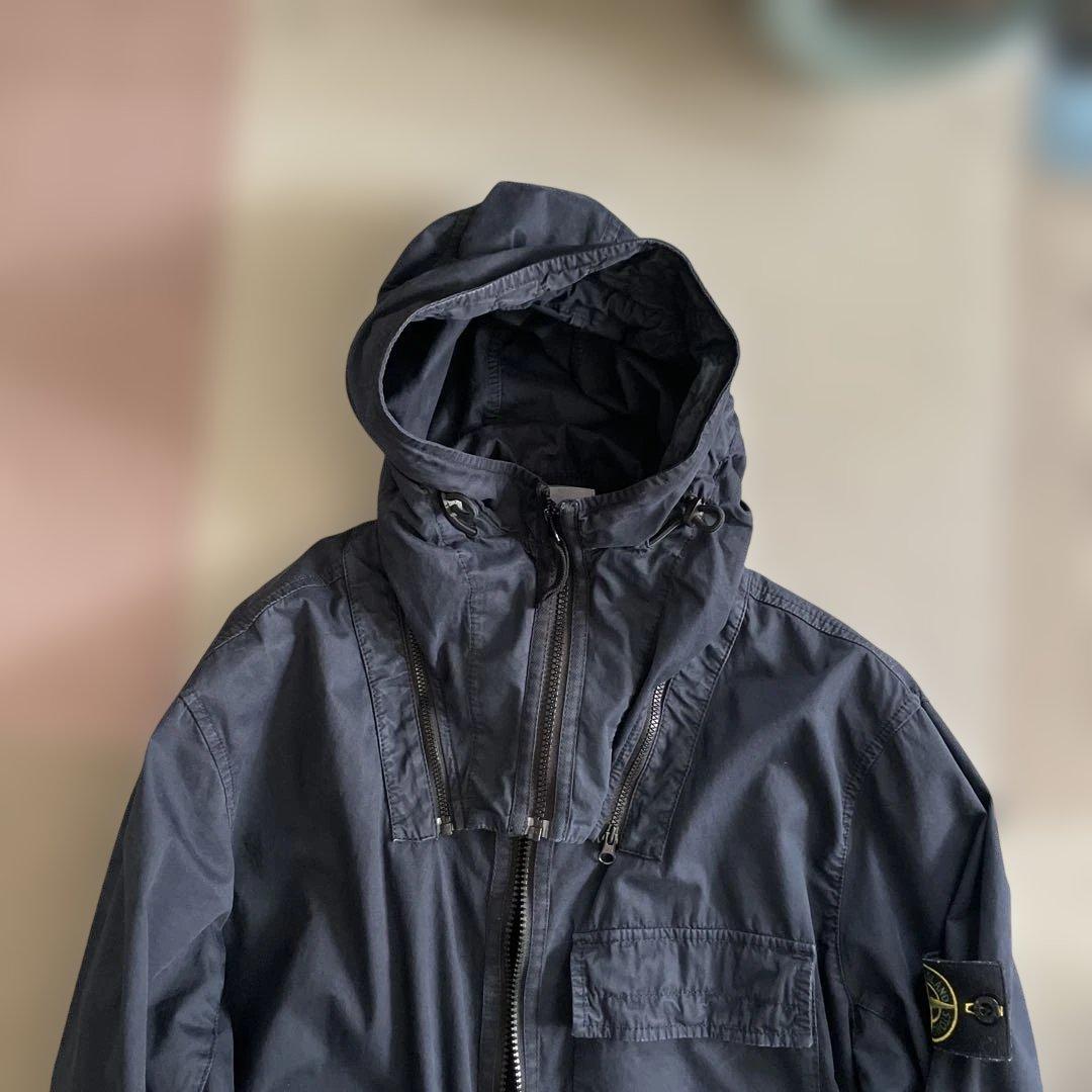 STONE  フードシャツジャケット ネイビー　XL