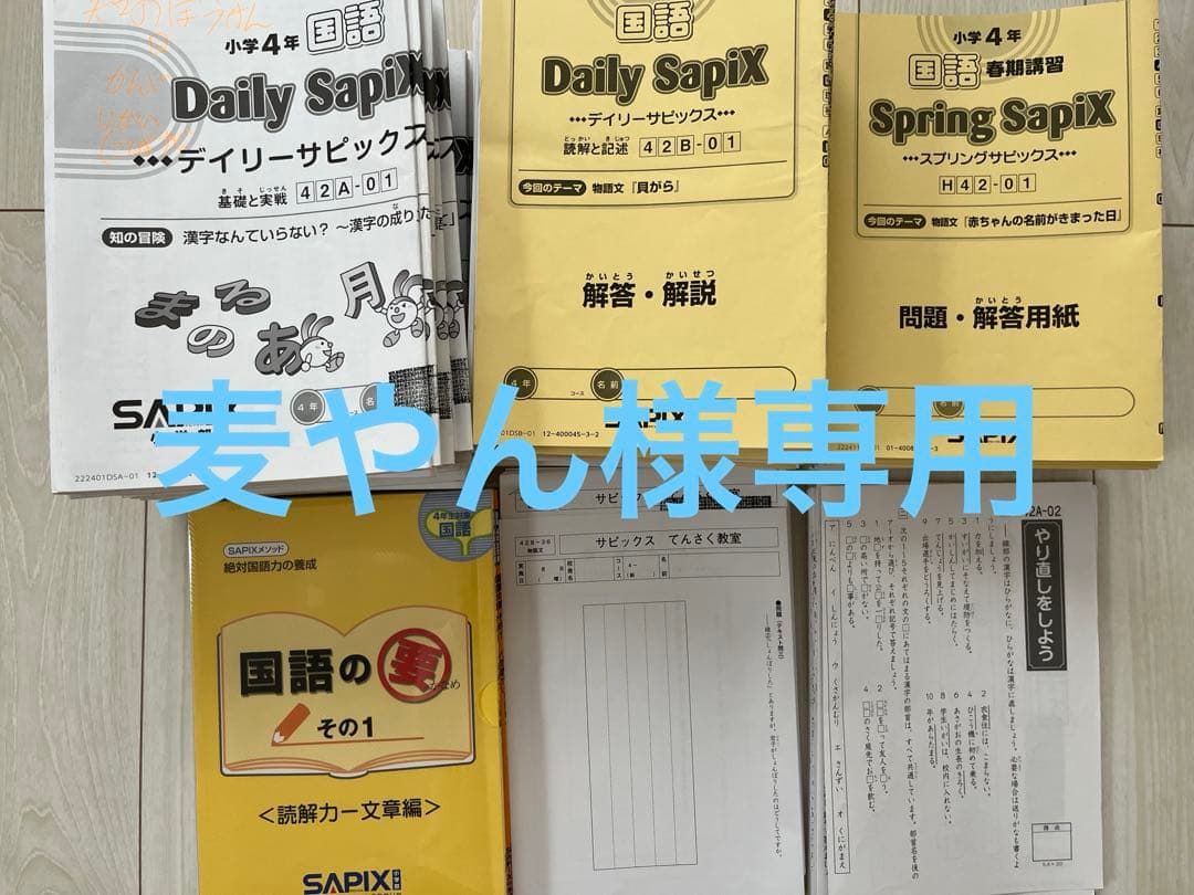 【2025受験組】﻿sapix 2022年度4年生4教科テキストのフルセット①