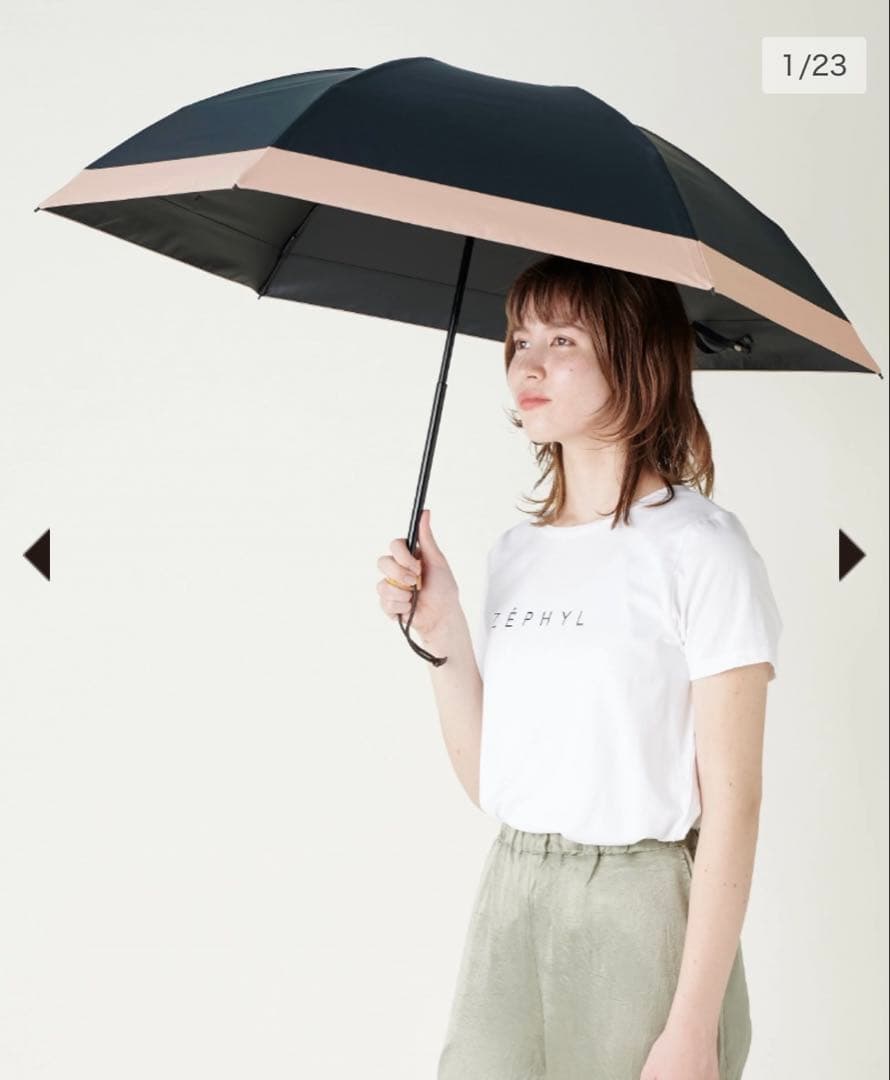 サンバリア　100 完全遮光　日傘　ブラック　3段　折りたたみ