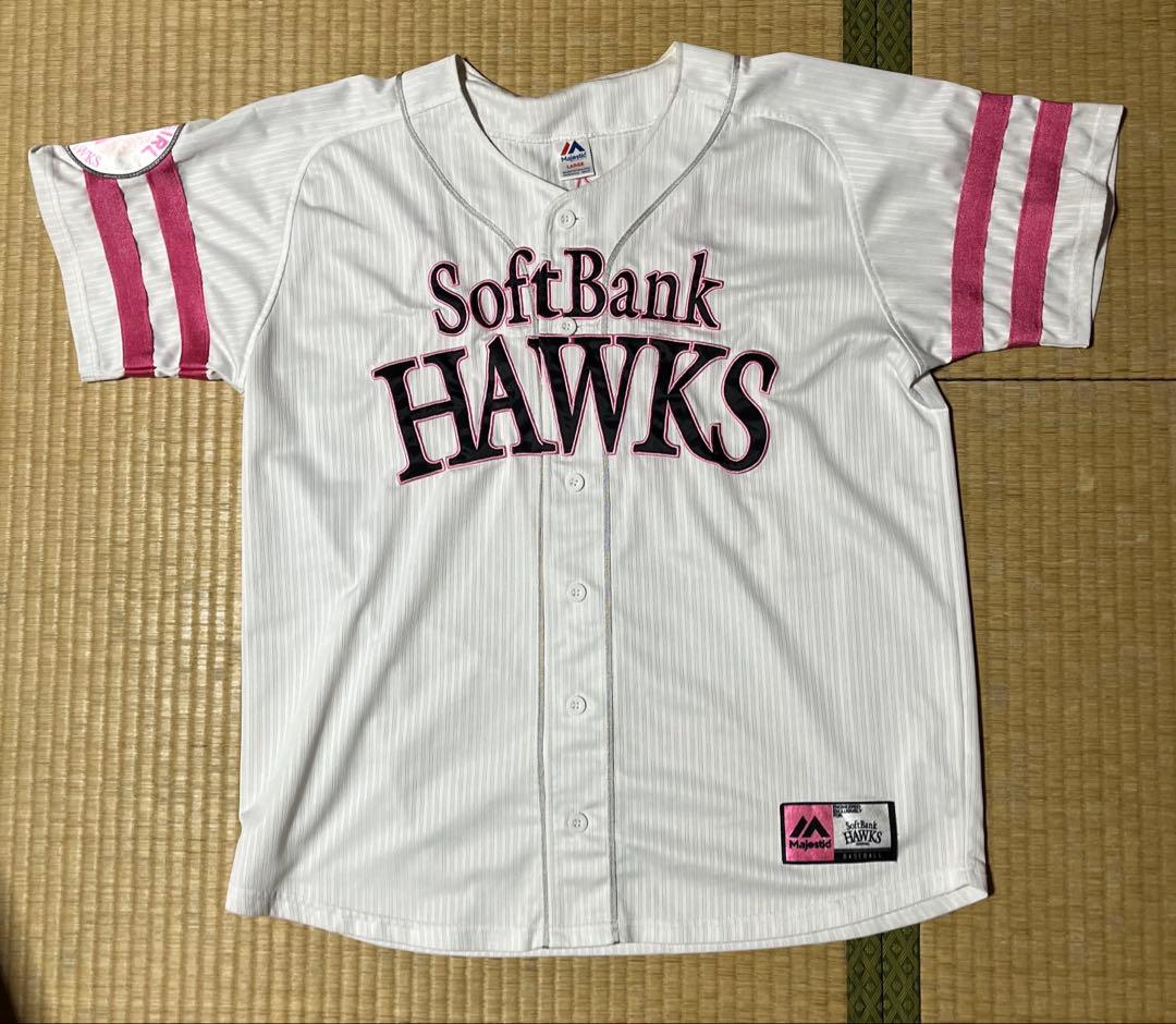 福岡ソフトバンクホークス 背番号9 柳田悠岐 ユニフォーム ピンクフルデー L