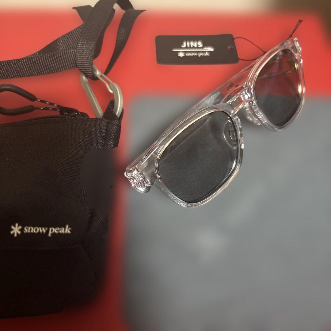  peak×JINS クリア サングラス ケース付き