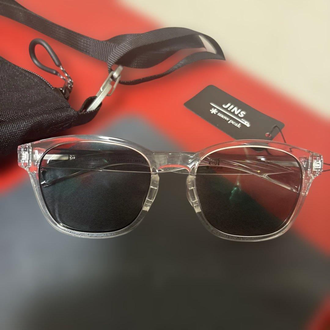  peak×JINS クリア サングラス ケース付き