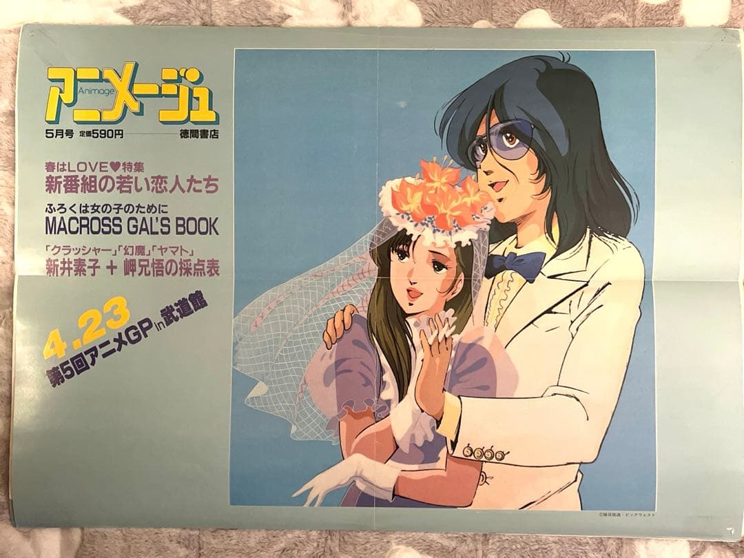 アニメージュ宣伝用ポスター マクロス 美樹本晴彦 原画 6枚セット