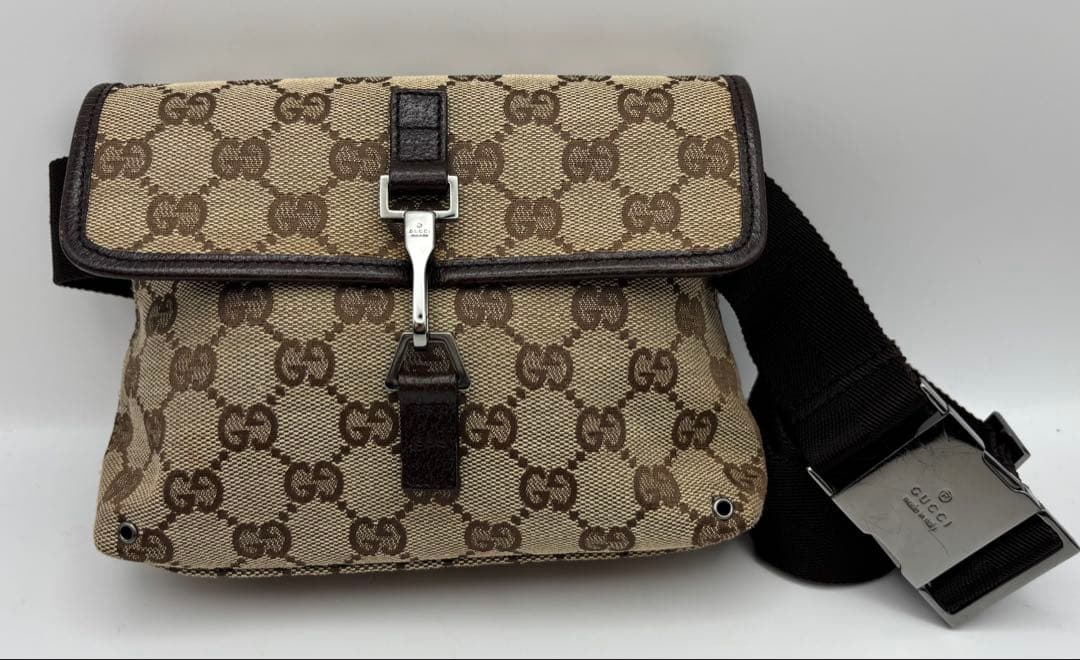 GUCCI グッチ GGキャンバス ボディバッグ ウエストポーチ 92543