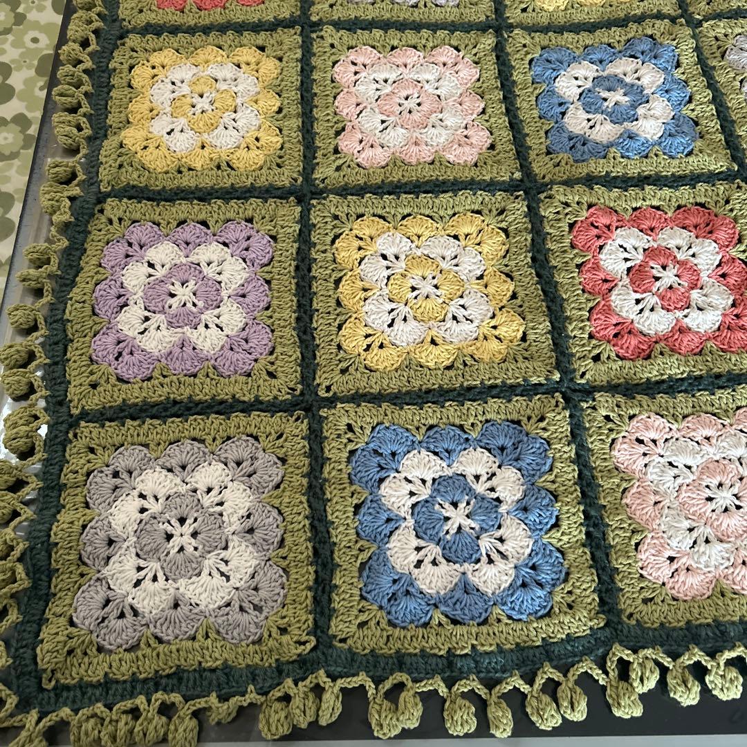 手編み　♡マルチカバー♡