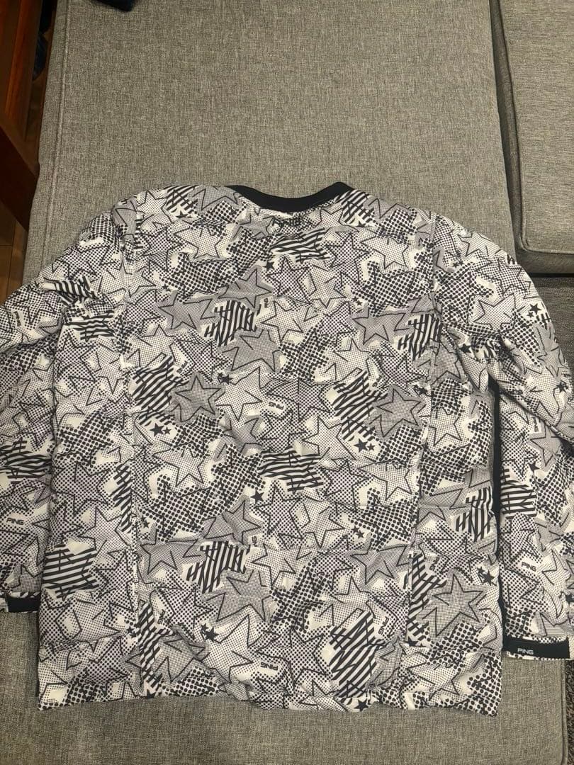 PING メンズウエア　中綿スニード　プルオーバー　星柄ジャケット Lサイズ