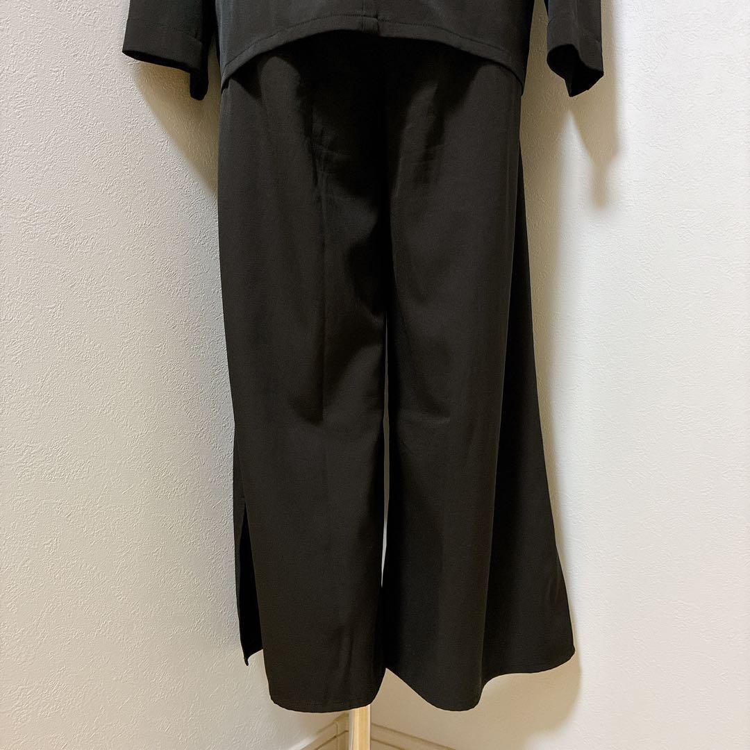 ニアナ　ブラックプラクティカルセットアップジャケット パンツドレスオールインワン