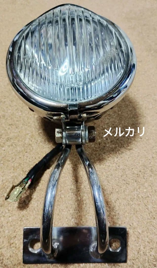 当時物、ビンテージ尖りガラスレンズヘッドライトになります☆激レア尖りガラスレンズ