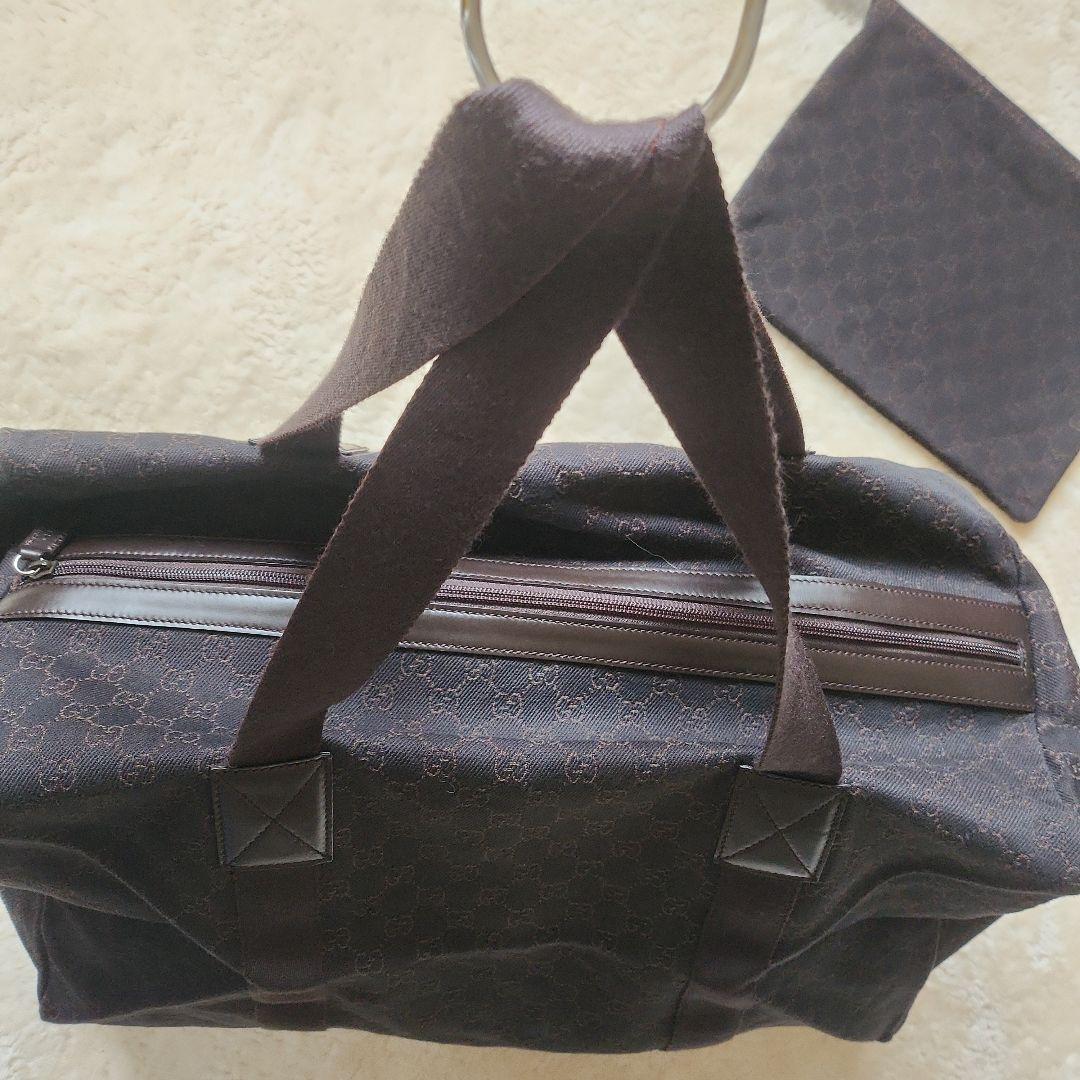 【美品】GUCCI ボストンバッグ 　ダークブラウン