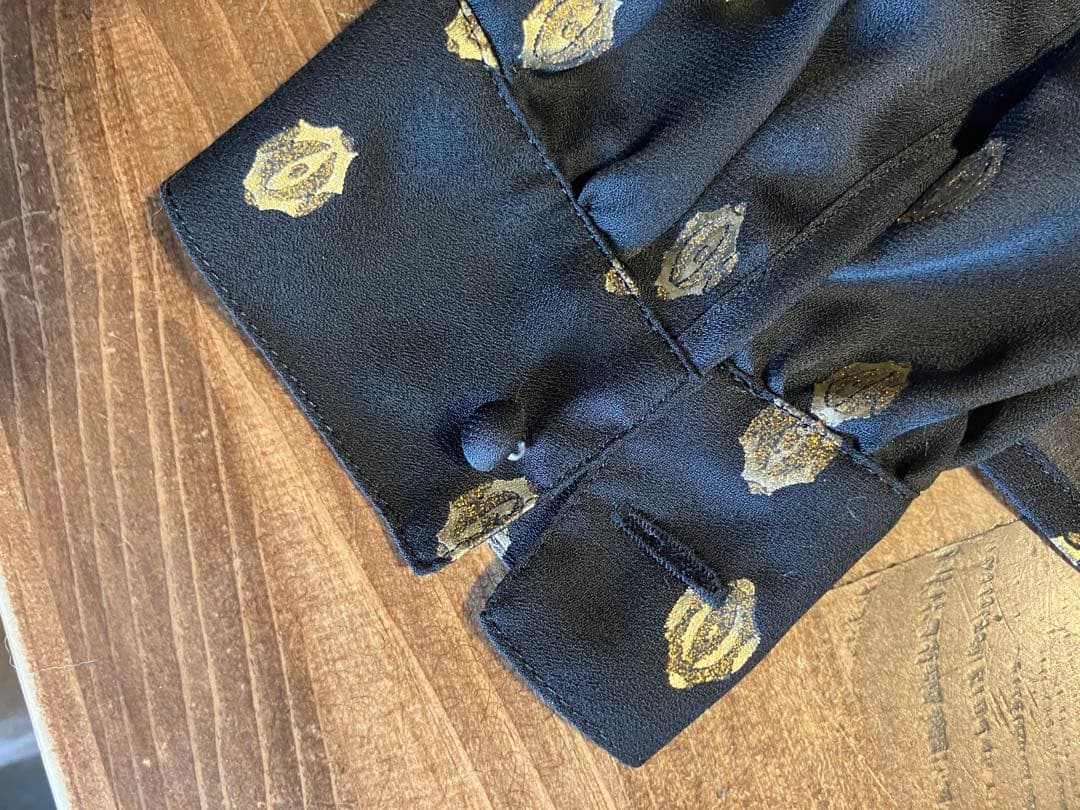 グレースコンチネンタルボウタイブラウス金箔ラメプリント新品未使用GRACE