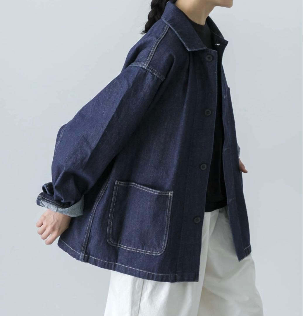 【美品】かぐれ ＊デニムカバーオール ジャケット アウター ユニセックス