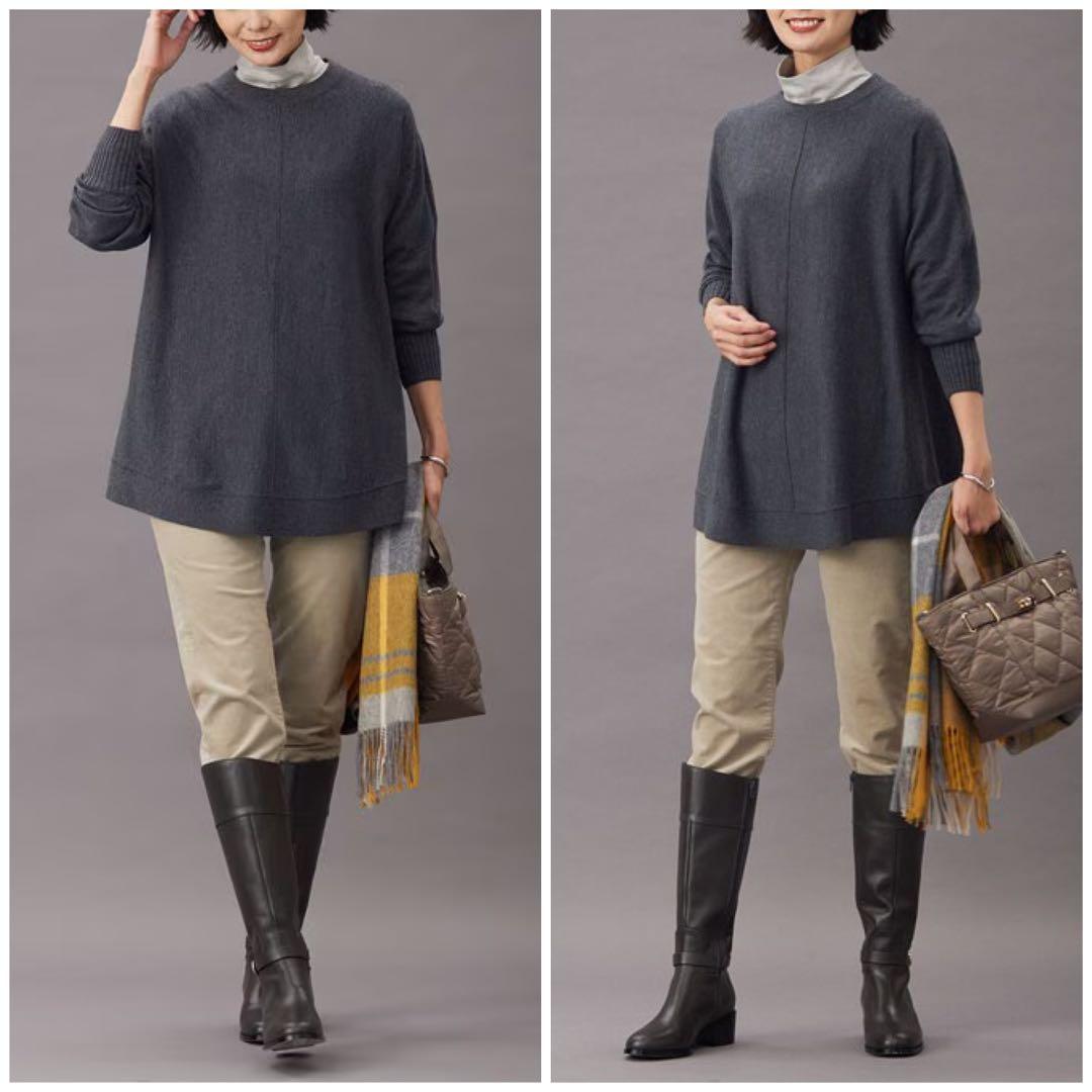 大きいサイズ J.PRESS ウールチュニックニット(23区ICB自由区組曲)