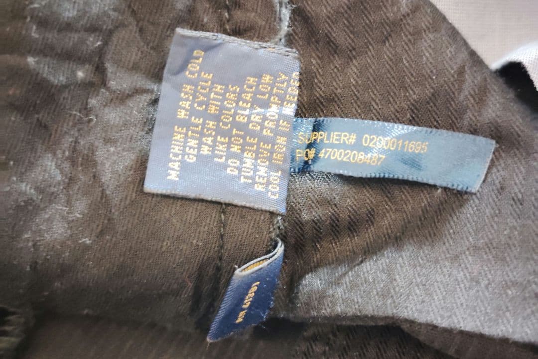 Polo ブラック コーデュロイ スラックス　ラルフローレン　極太 太い