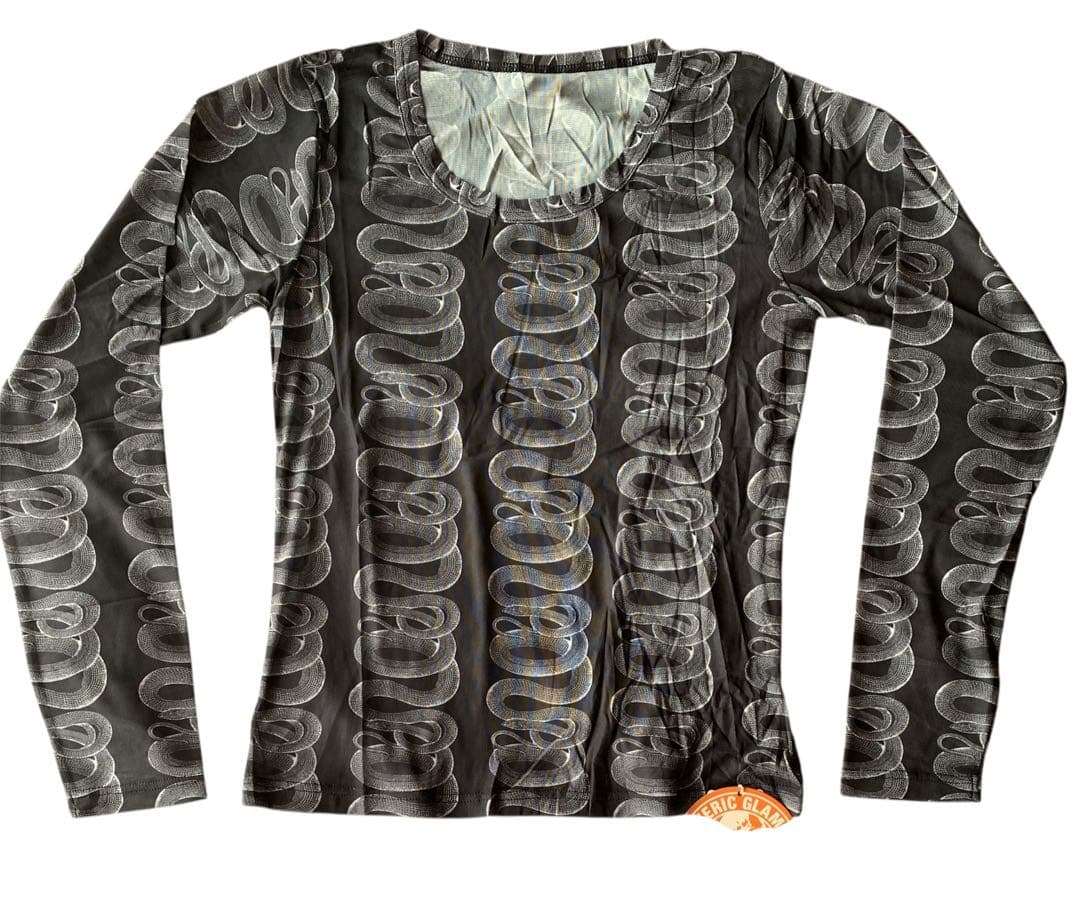 【新品タグ付き】HYS SNAKE LOOP柄 Tシャツ スネーク 蛇 総柄