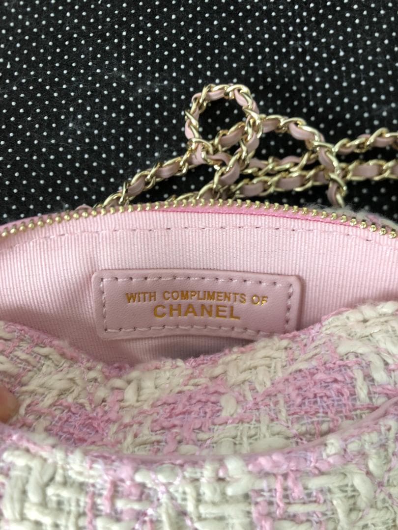 ショルダーバッグ　ツイード　ノベルティー　ピンク　綺麗　おしゃれ