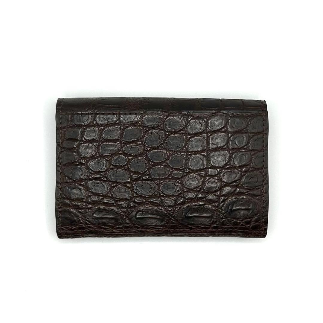新品 未使用品✨ ペッレモルビダ　名刺入れ　クロコ型押し　リアルレザー