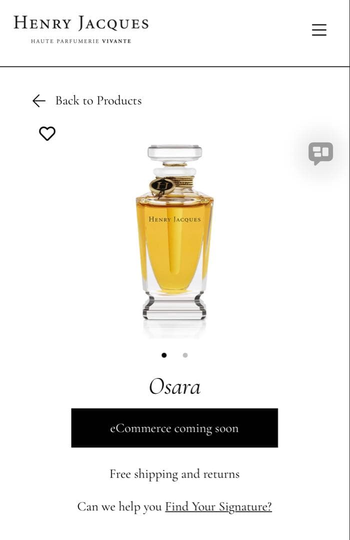 【新品未使用破格】Henry Jacquesアンリジャック OSARA 75ml