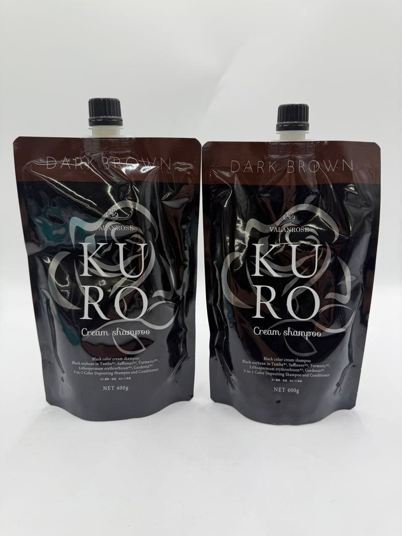 バランスローズ　クロクリームシャンプー　ダークブラウン　400g 2点