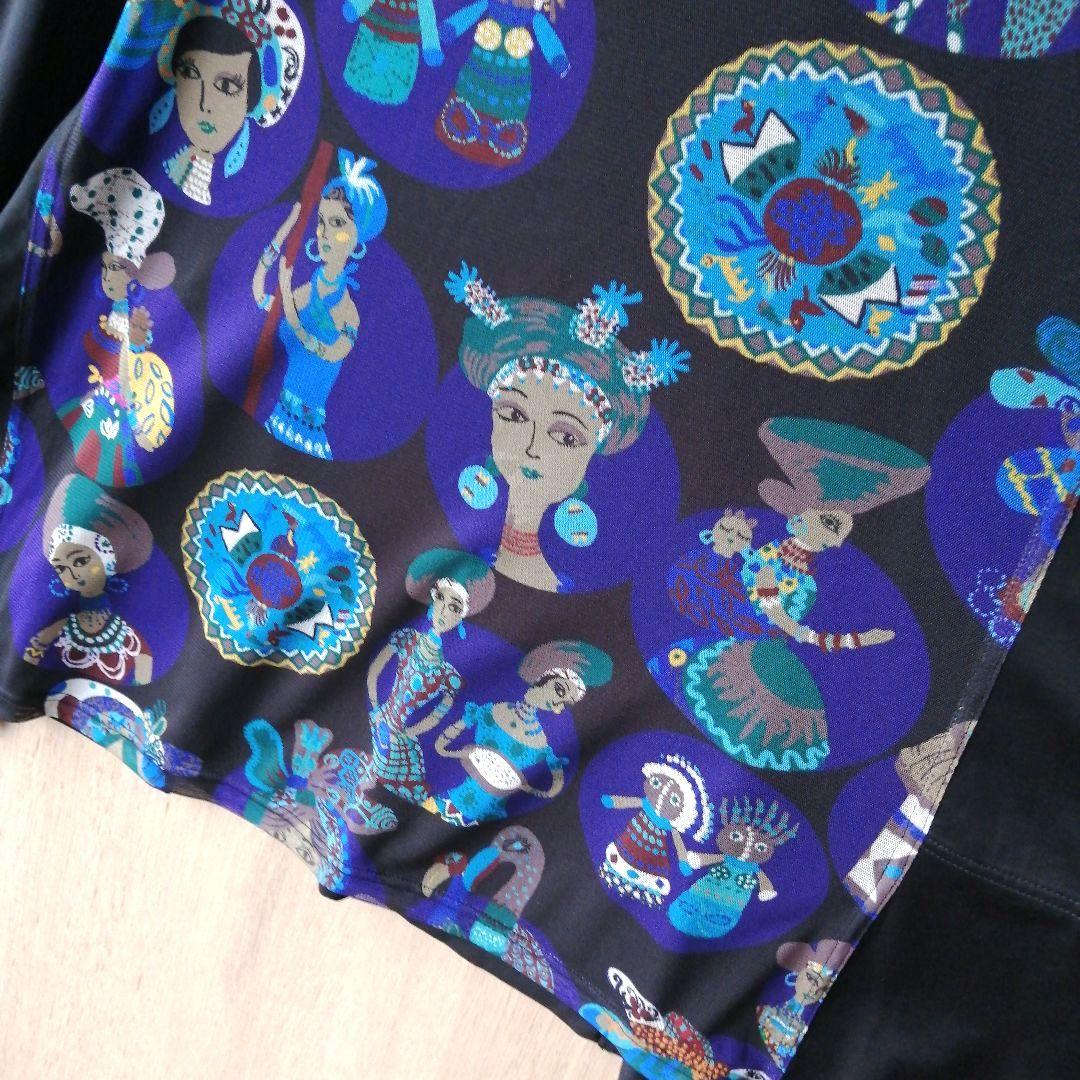 新品　トクコプルミエヴォル　にぎやかズールー族　シンメトリー　チュニック