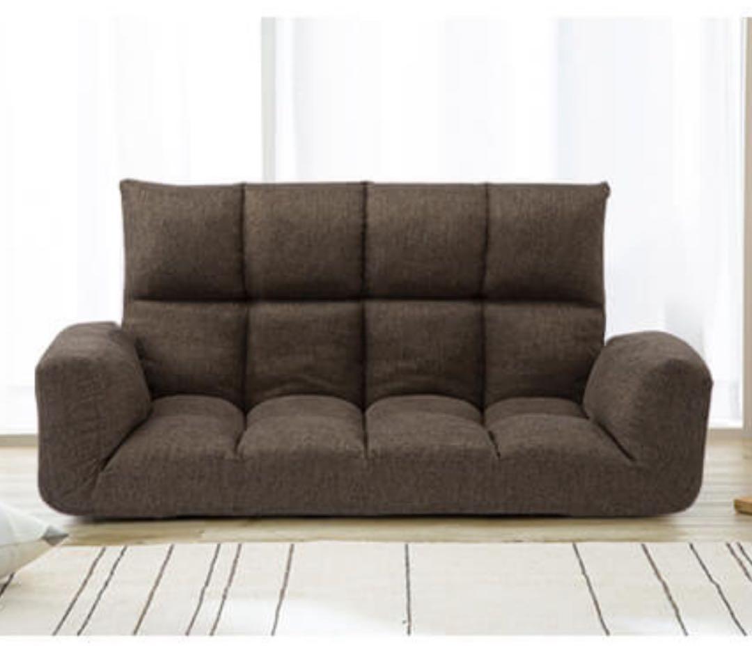 ソファ　ソファー　2人掛け　フロアソファ　ローソファ　ブラウン