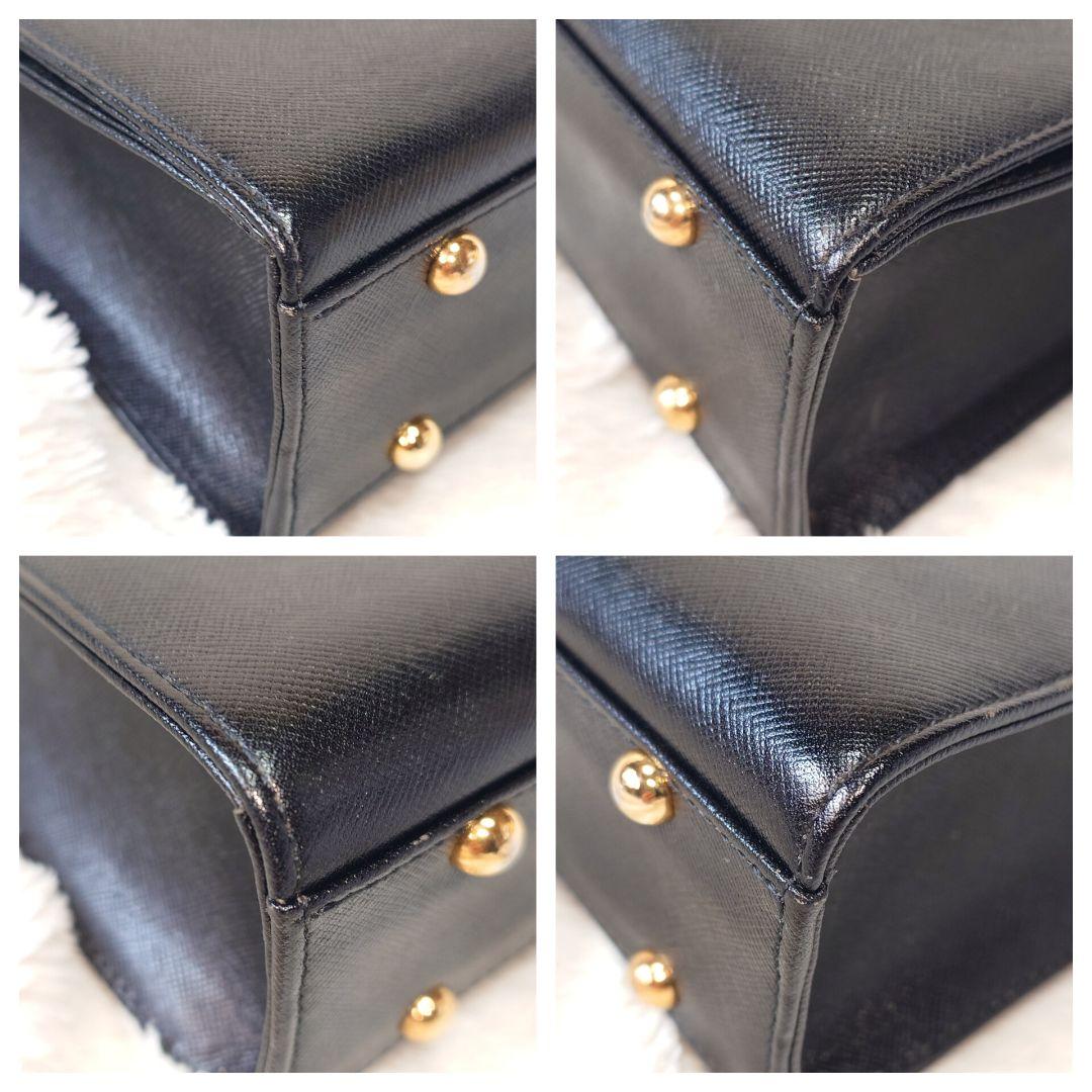 ✨courrèges クレージュ ハンドバッグ フォーマル ブラック ハート金具