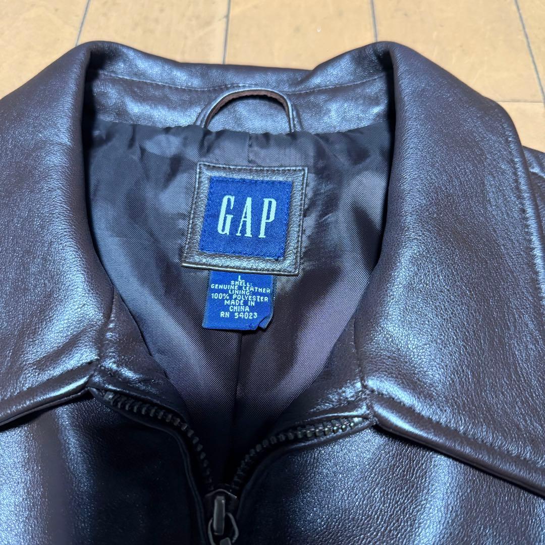 ジャケット・アウター 90'sGap single zip cropped leatherjacket