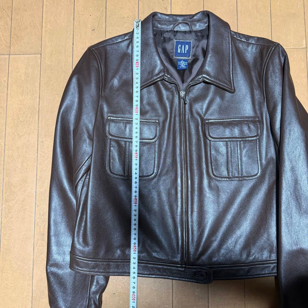 ジャケット・アウター 90'sGap single zip cropped leatherjacket