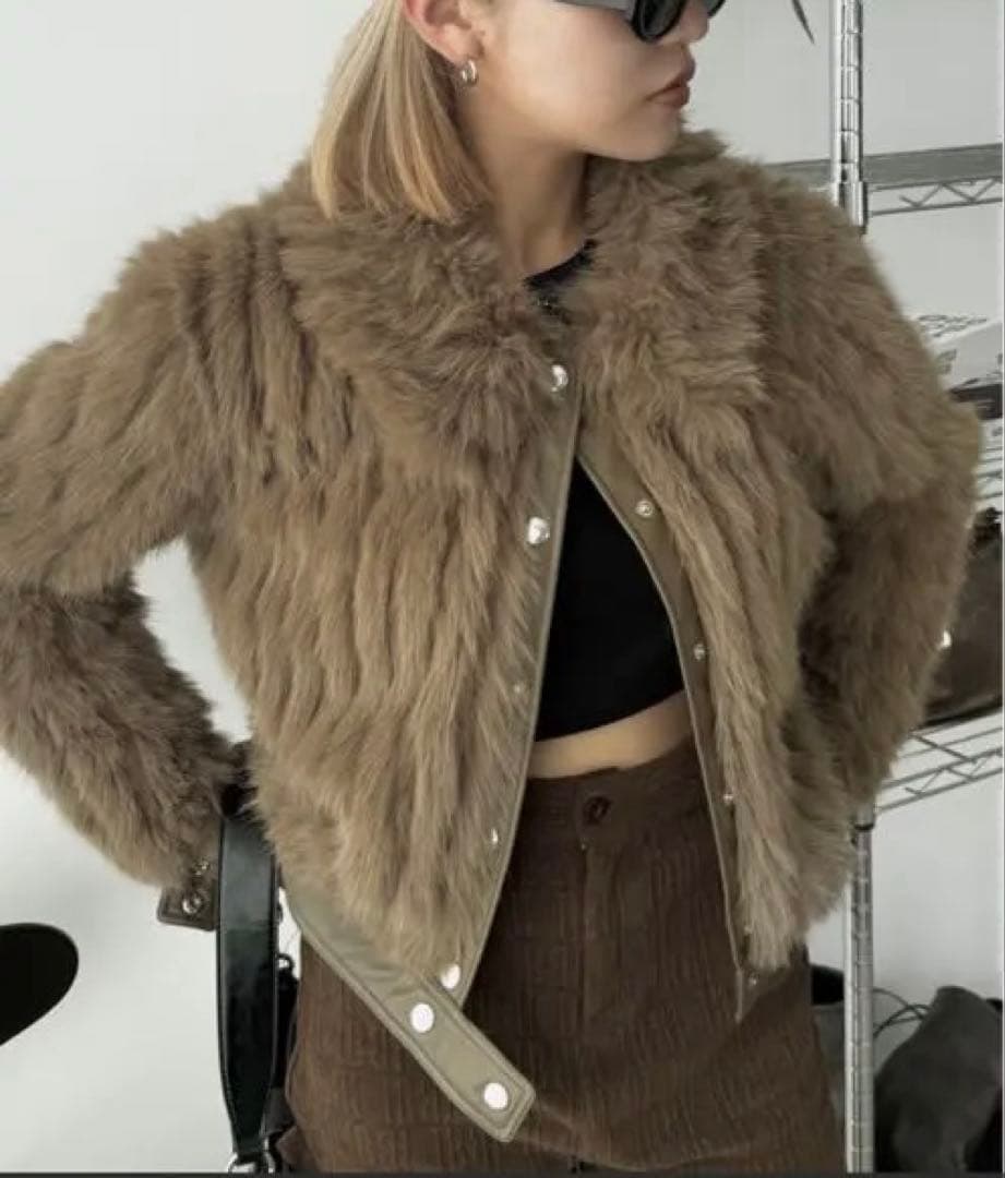 タグ付きSHAGGIE ファーブルゾンジャケット/ファーコート