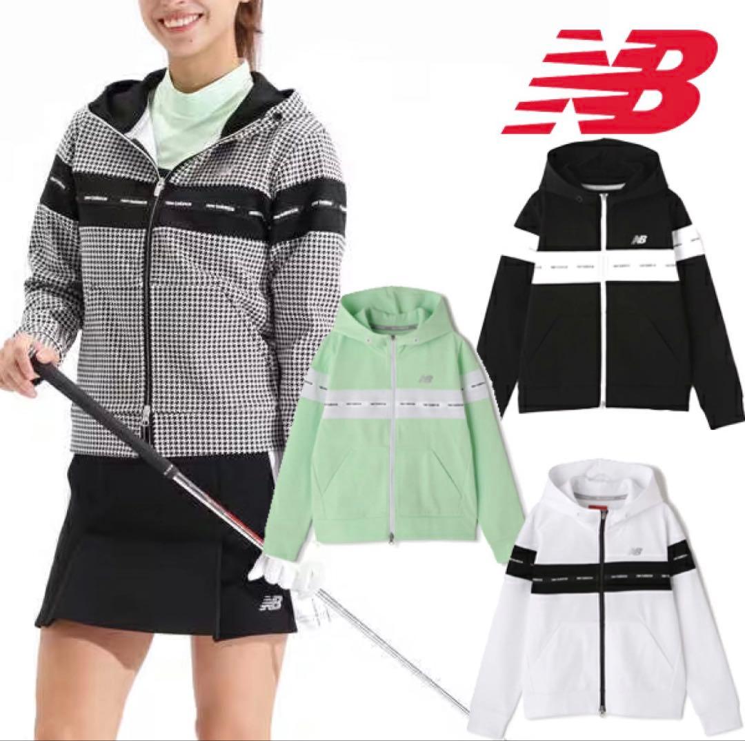 新品　ニューバランスゴルフ レディース フルジップ フーディー 千鳥柄　L