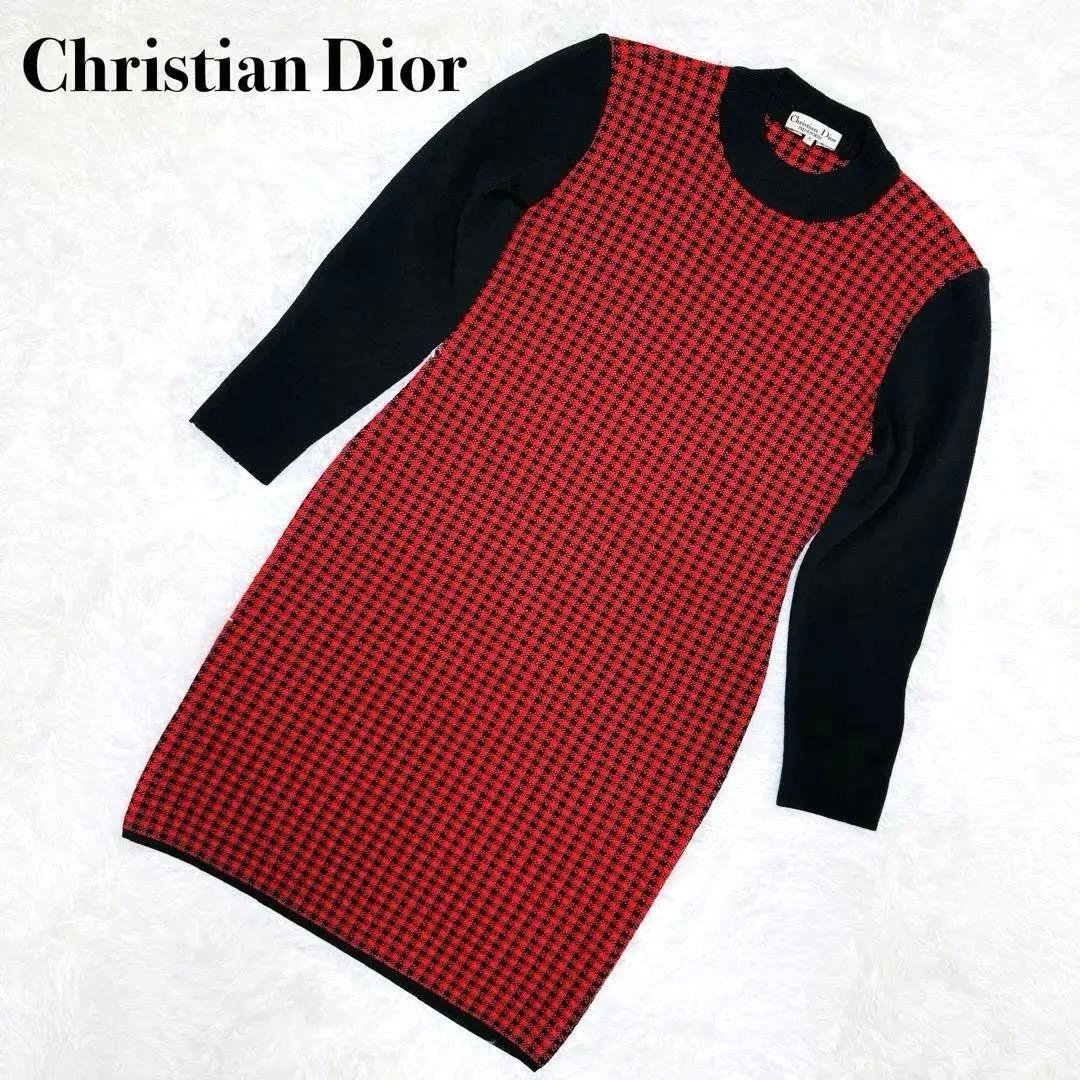 希少 美品 90s Christian Dior ニットワンピース y2k