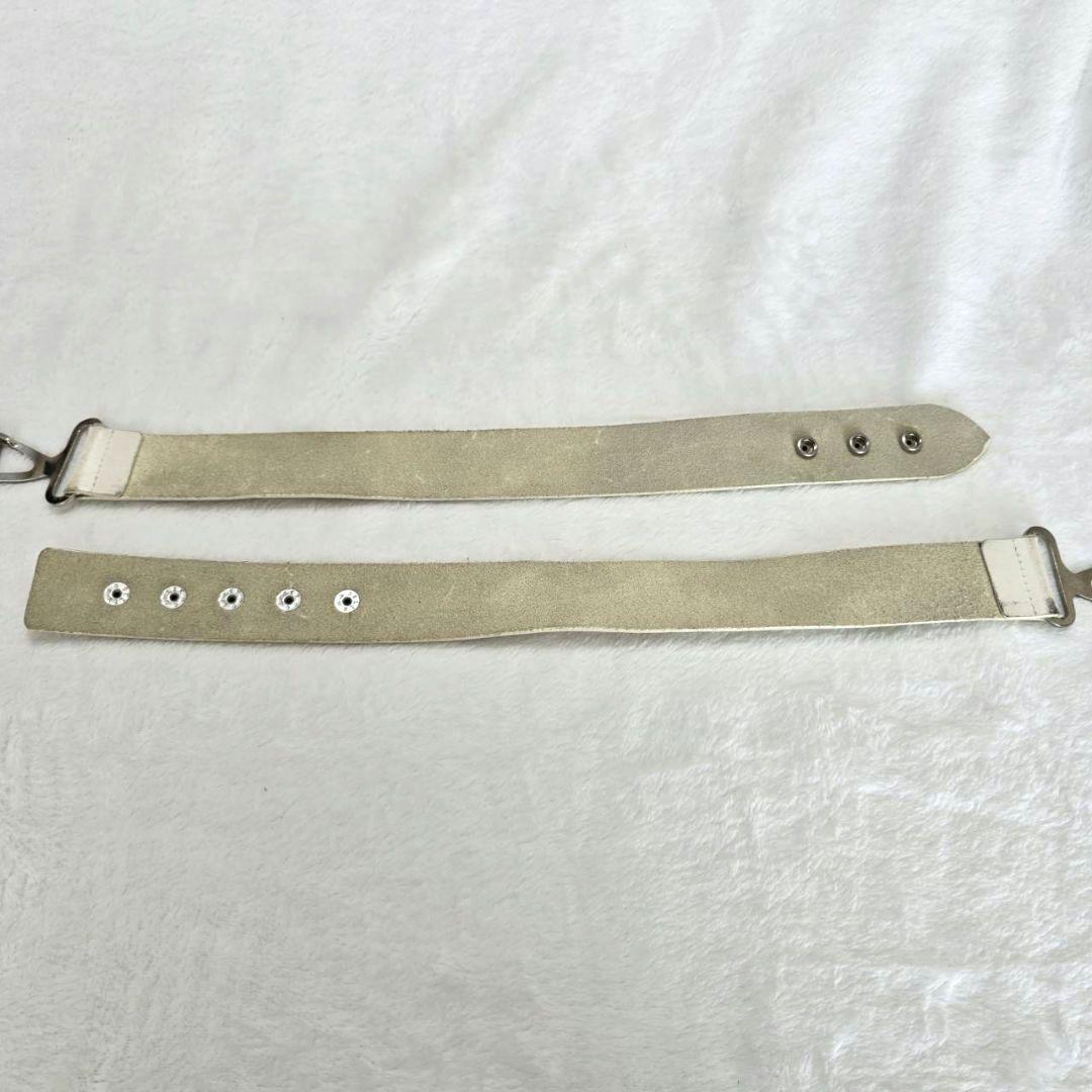 希少✨️ヴィヴィアンウエストウッド　ベルト　ビッグオーブ　レザー　ホワイト