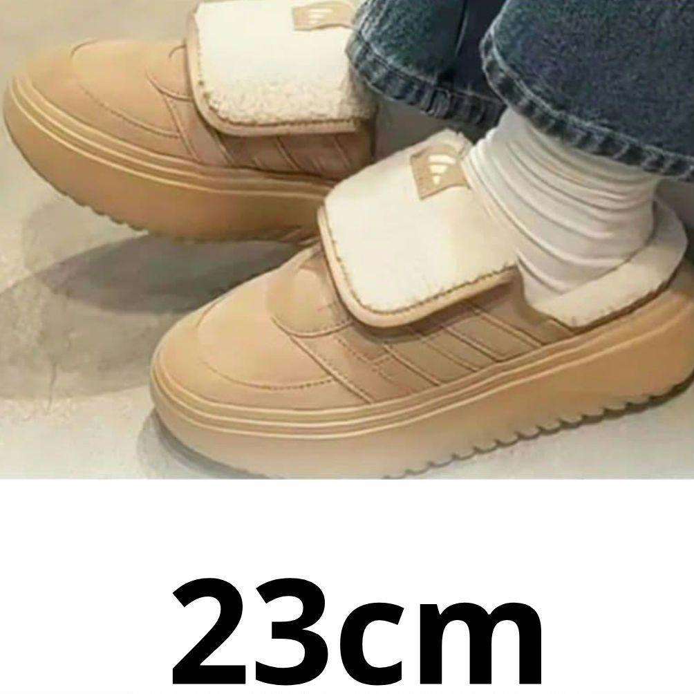 大人気★adidas★アディダス★23㎝★ボア付き★サンダル★ブラウン