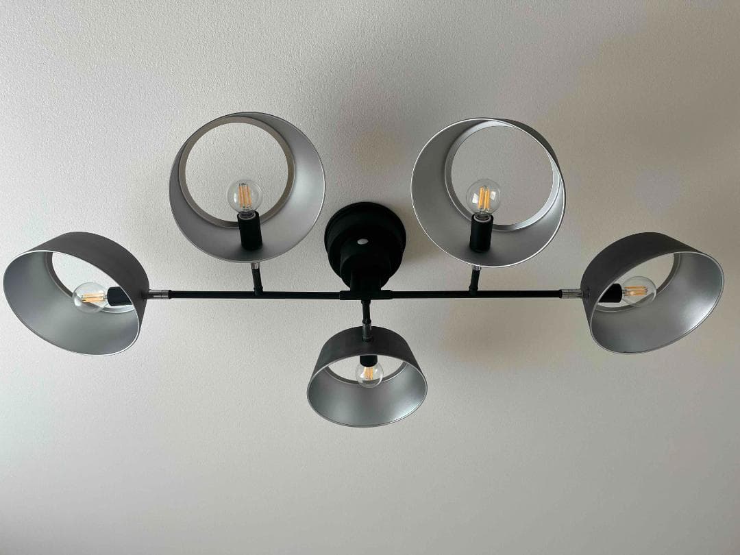 【値下げ】【送料込み】カピエンテ１　シーリングライト（５灯）　ビンテージシルバー