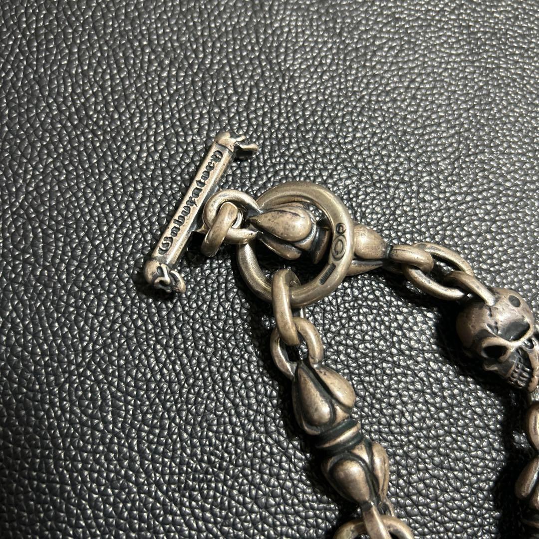 n*a様 ガボール シルバー925 スカル ウォレットチェーン Y2K アメカジ
