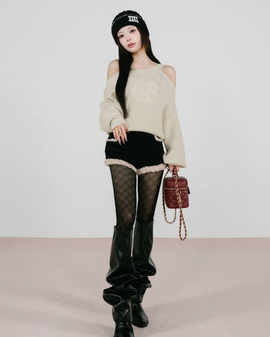 新品未使用 ダーリッチ ポイントボアコーデュロイショートパンツ 【M】