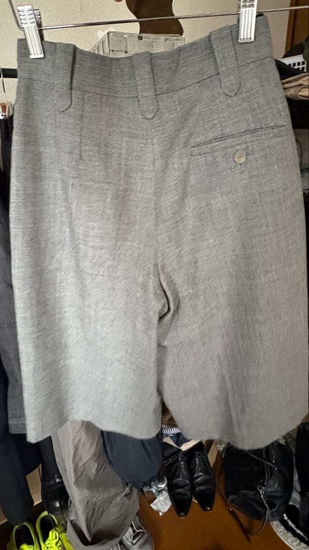 【LOEWE】2019AW GREY WOOL 2tuck half-pant