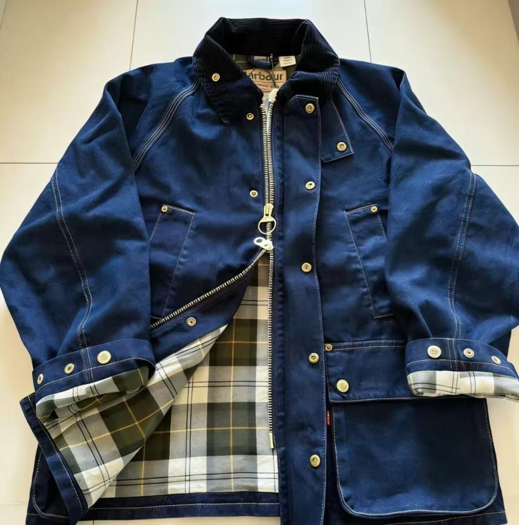 Barbour*Levi ネイビー デニム カバーオール M