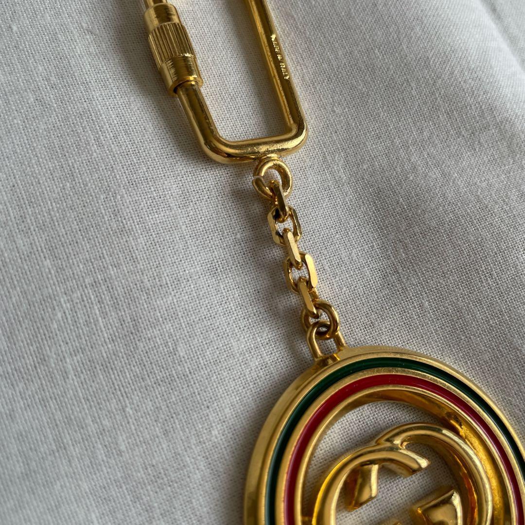 【新品】GUCCI キーホルダー キーリング チャーム オールドグッチ 箱付き
