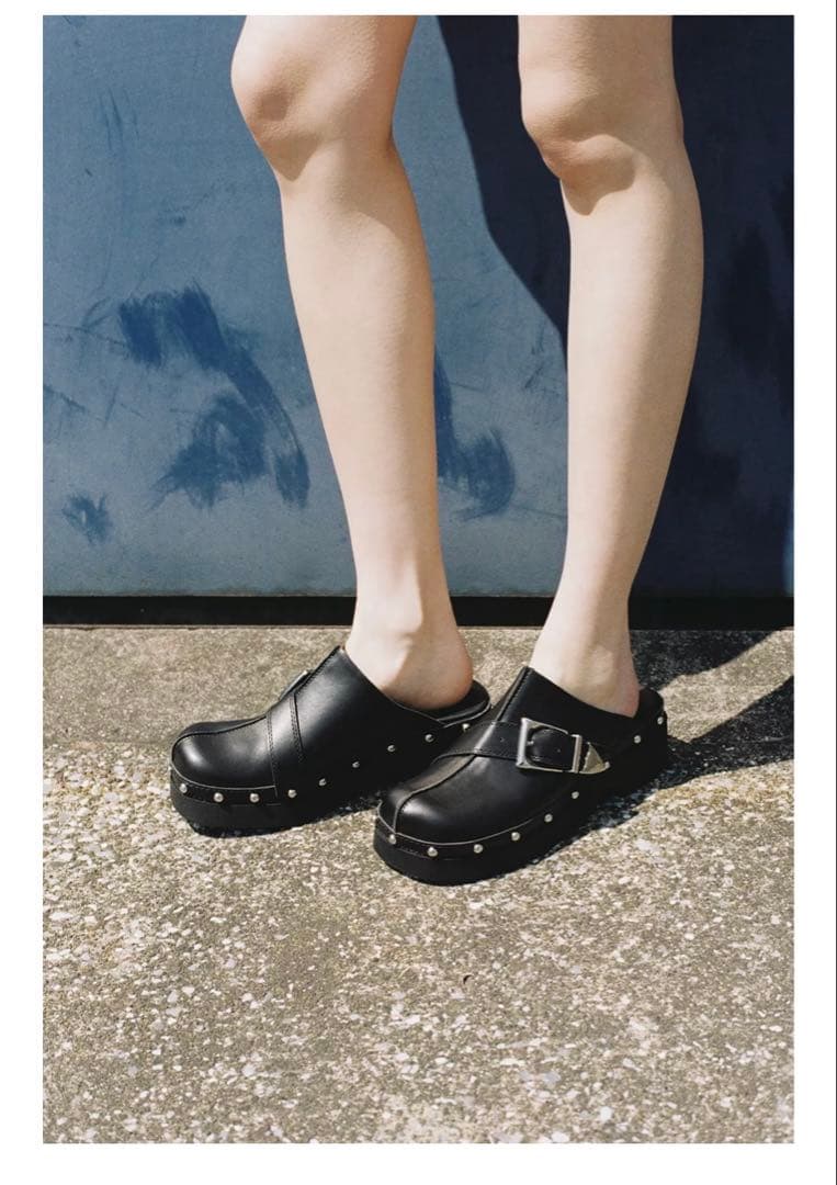 完売品⭐︎ZARA バックルスタッズ付きクロッグ 37（24cm）正規品