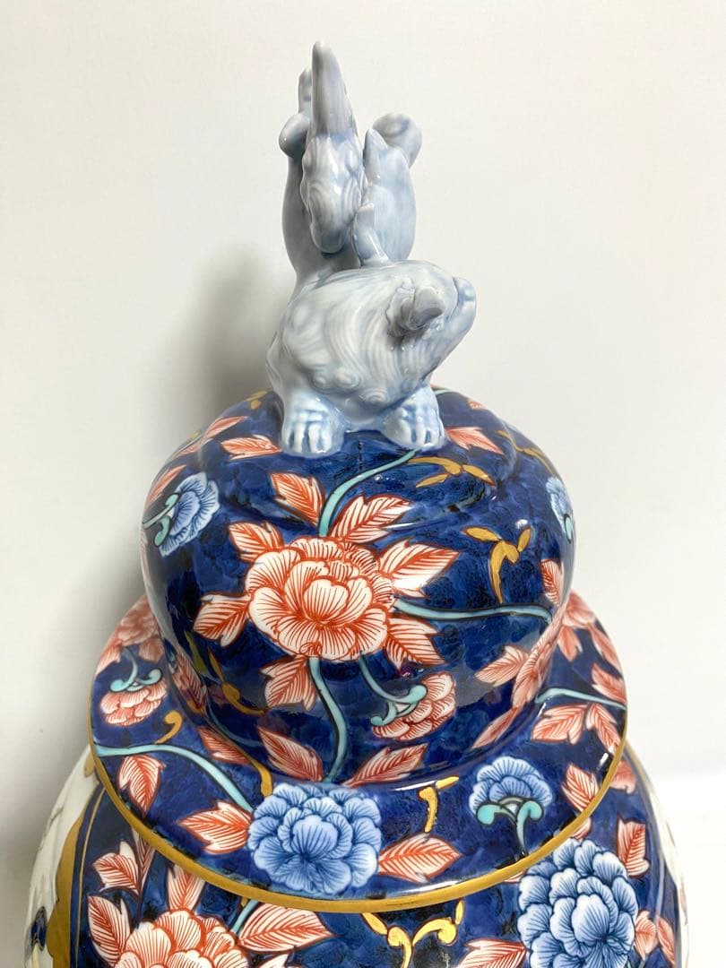 【貴重】朱明窯 藤井朱明作 有田焼 飾り壺 花器 花瓶 染付 骨董品