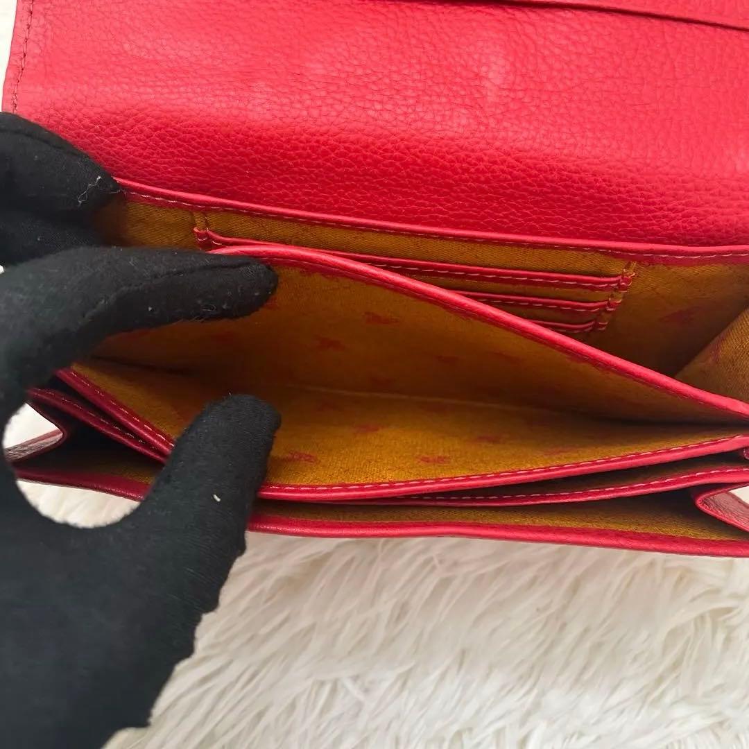 Vivienne Westwood 赤 パンチングレザー 本革 長財布