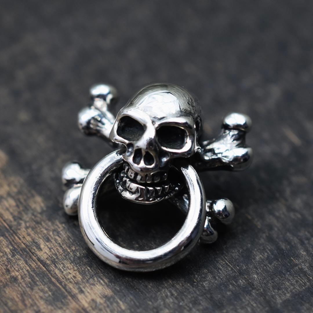 重厚 Silver925 スカル&クロスボーン　パイレーツ ドロップハンドル