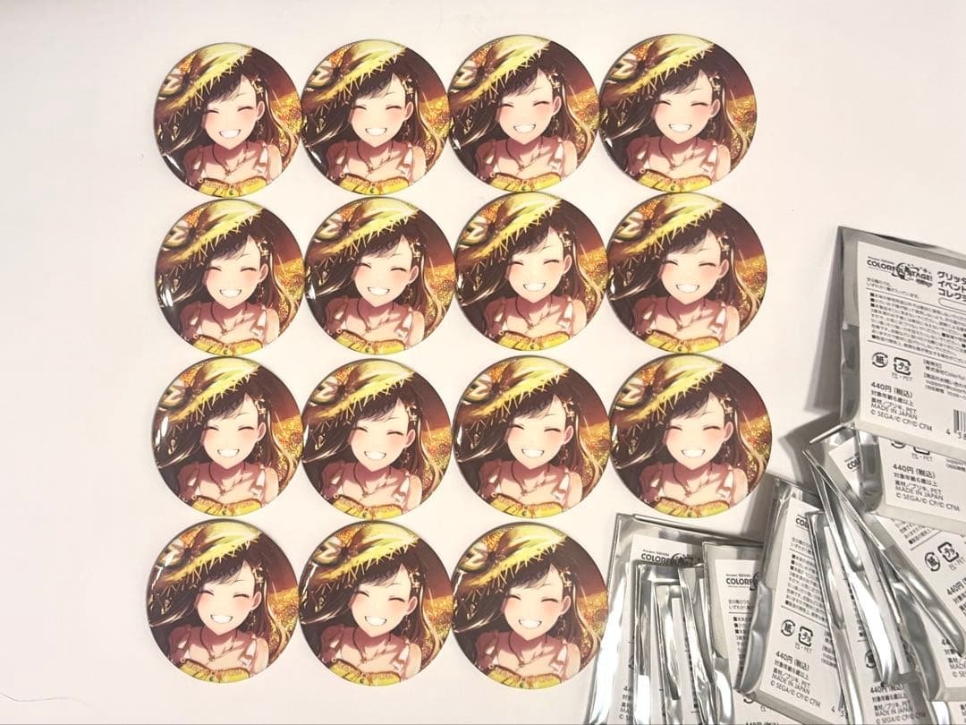 プロセカ　白石杏　グリッター缶バッジ　22c 15個