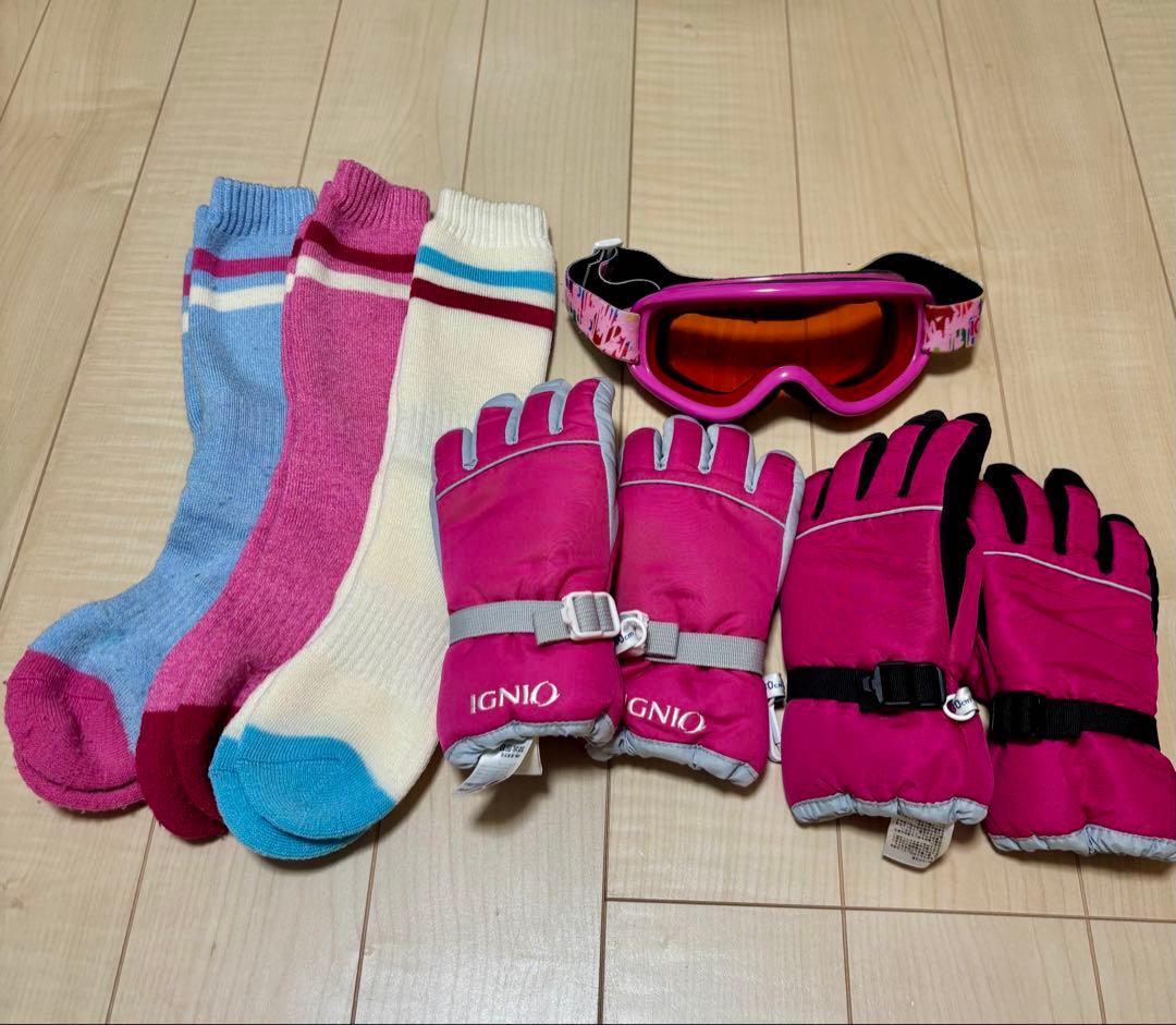 0tataiko0 女の子 スキーウェア一式 7点セット 120〜130