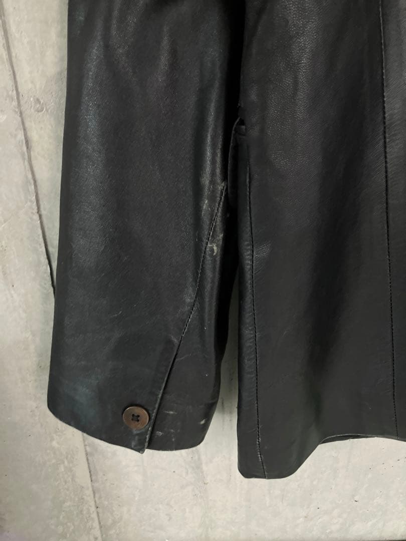 DKNY ラムレザー　テーラードジャケット　本革