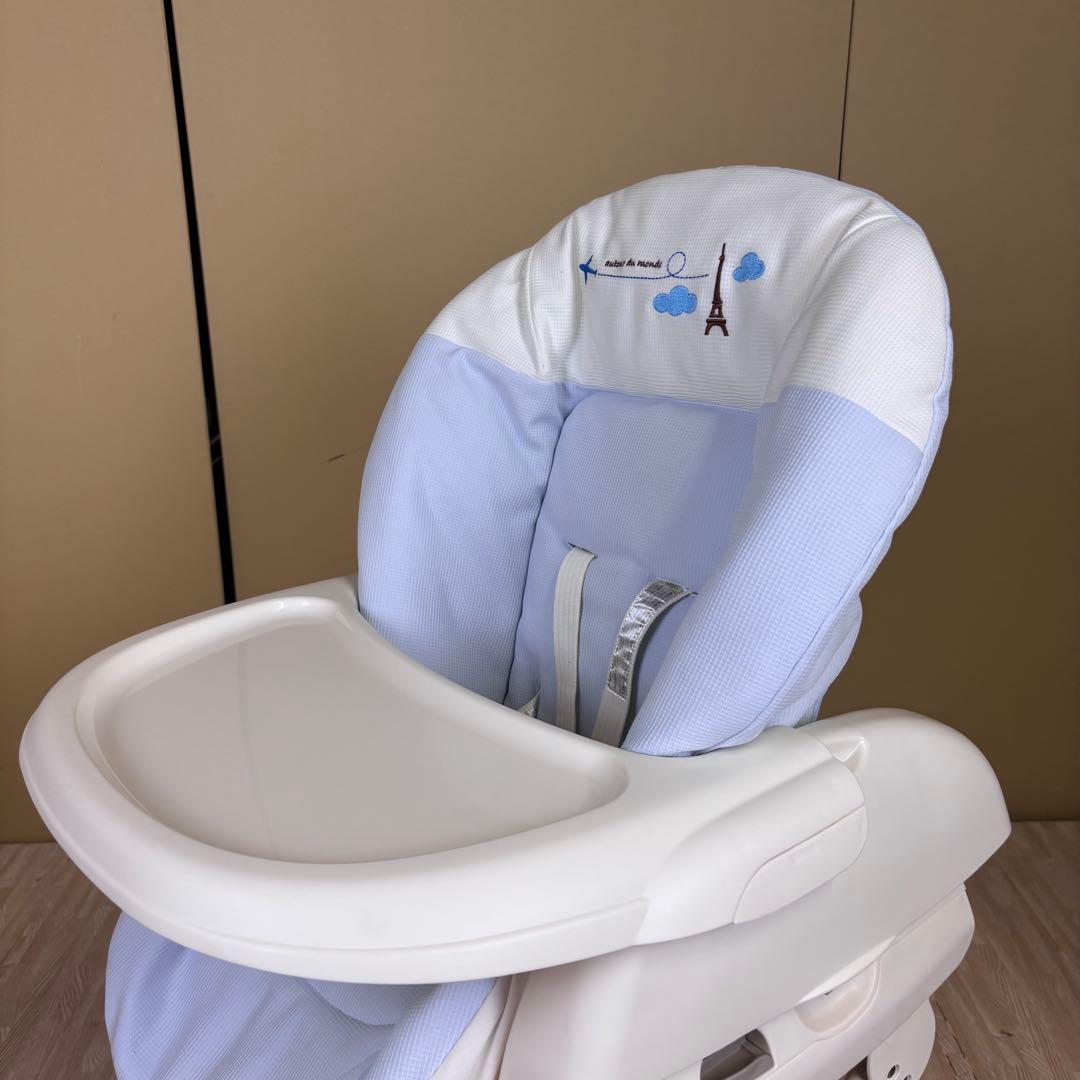 極上クリーニング済　☆美品☆　コンビ　ハイローベッド＆チェア　ネムリラ　ブルー