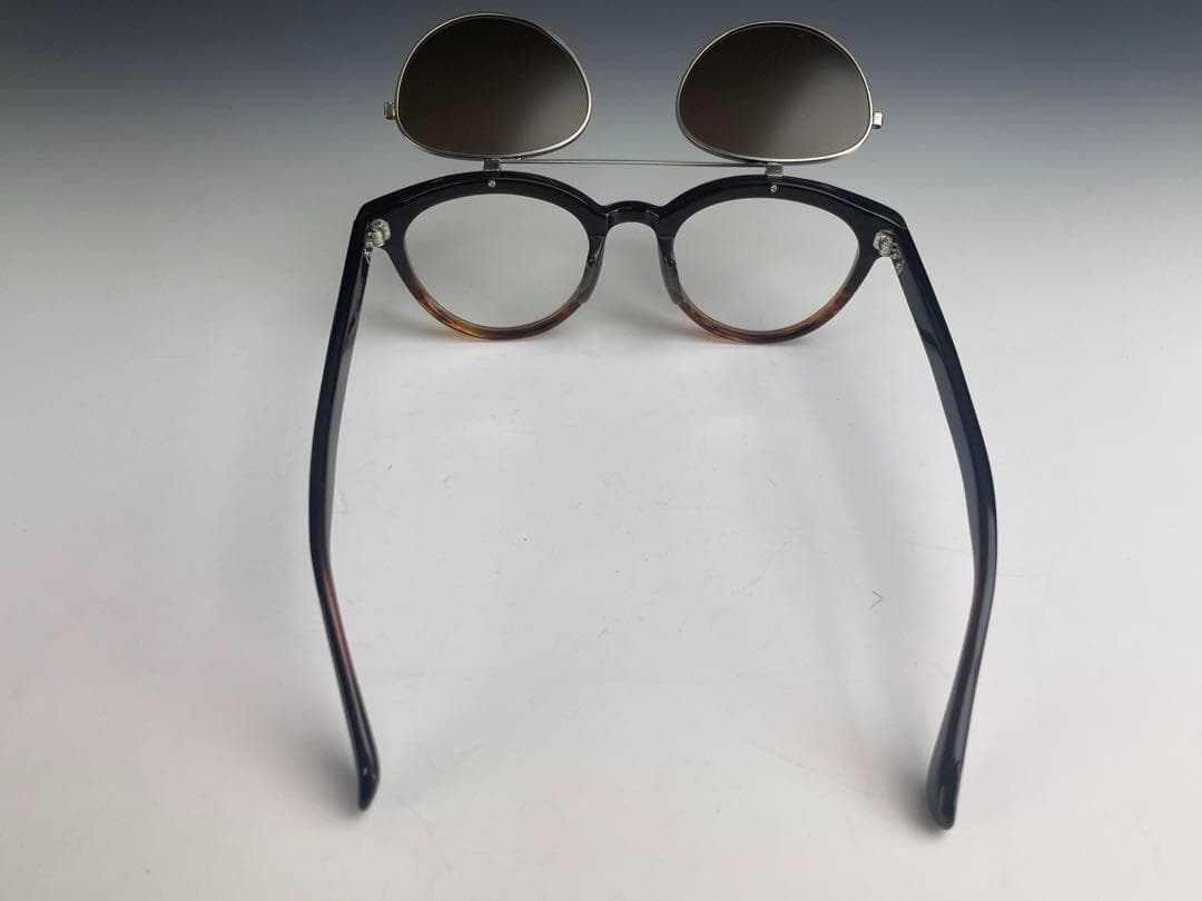 新品 跳ね上げ サングラス 腹式 ボストン ブラウン GL41 度付きレンズ無料