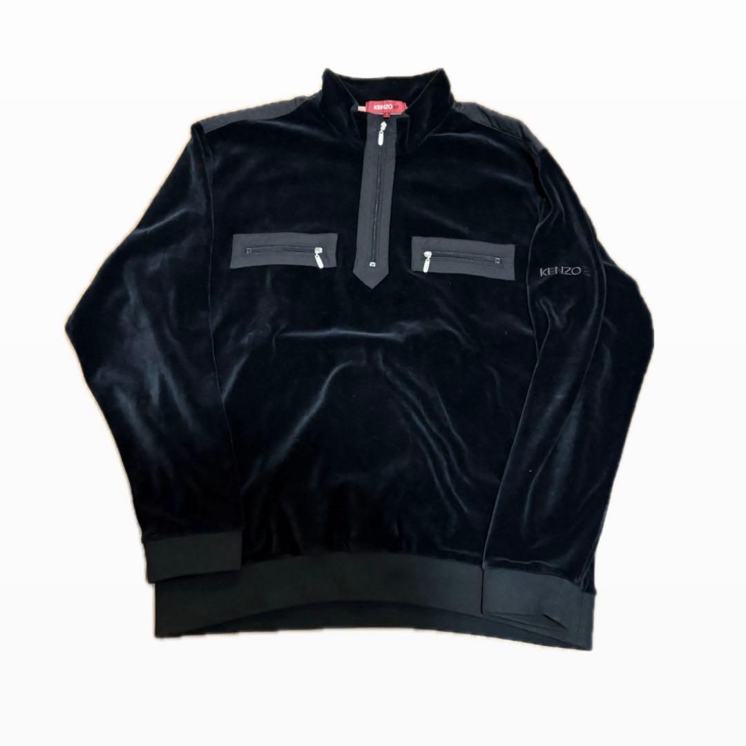 kenzo golf ベロアハーフジップ