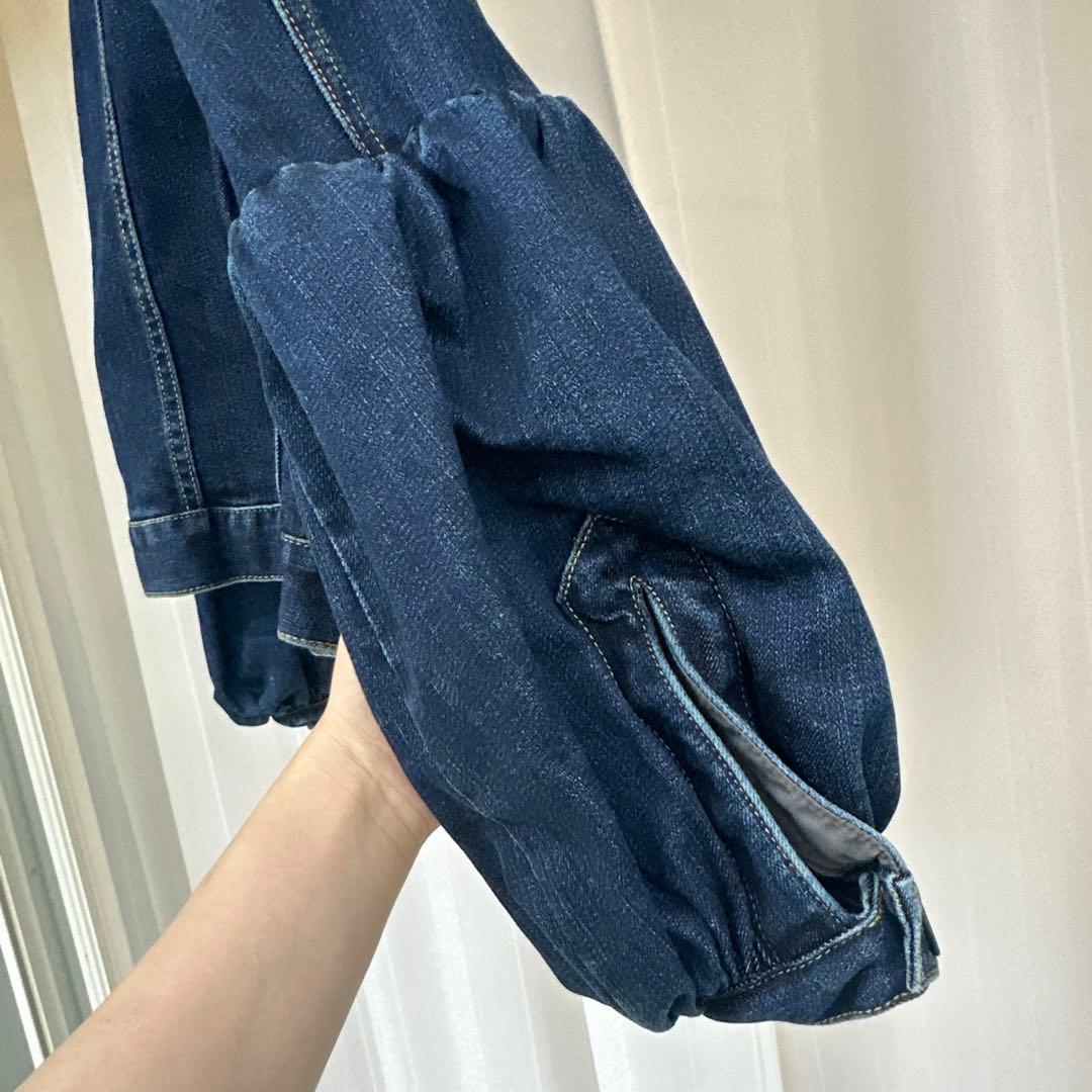 【完売商品】新品未使用/Adonisis/デニムジャケット/パールフラワー装飾