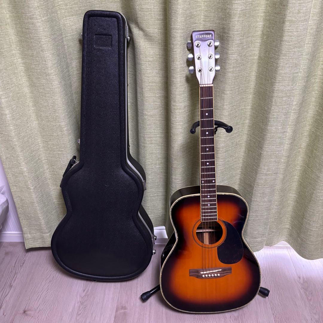 美品　ハードケース付き　STAFFORD SF-300F-BS ギター